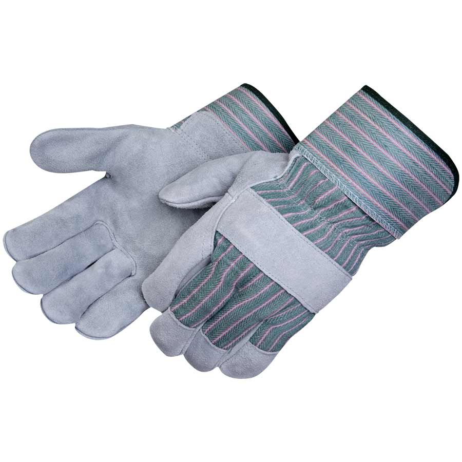 Untagged Leather Palm Safety Cuff Glove - Work Gloves